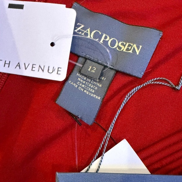 NWT ZAC POSEN WOMEN'S V-NECK MIDI LENGTH DRESS SIZE 12 L - Picture 6 of 13